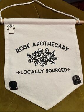 Schitt’s Creel Rose Apothecary 'Locally Sourced' Canvas Banner with 3 Pins